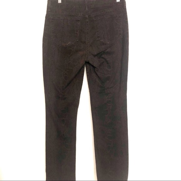 NYDJ Sheri Python Brown Snakeskin Skinny Jeans Women's Size 6 - Picture 6 of 7